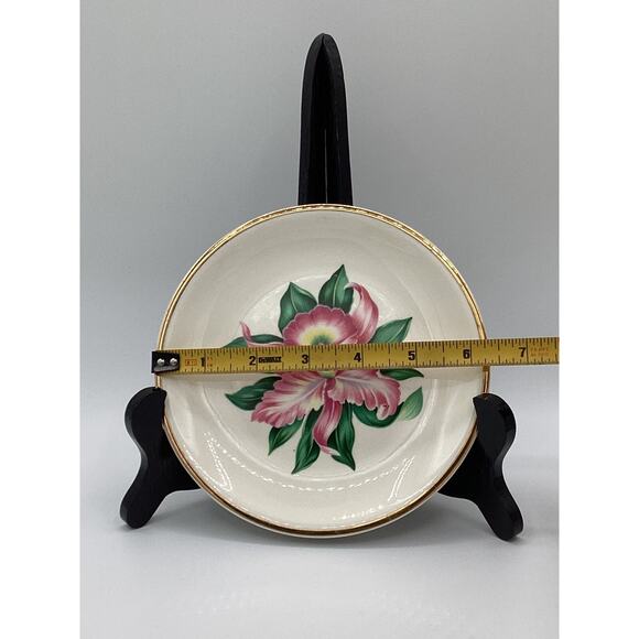 VTG Paden City Pottery Bread & Butter Plates Modern Orchid 22K Gold - Picture 2 of 5